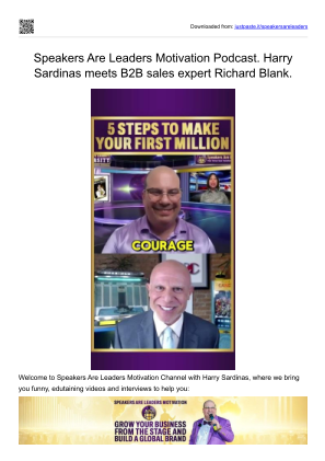İndir Speakers Are Leaders Motivation Podcast. Harry Sardinas meets B2B sales expert Richard Blank..pdf ücretsiz