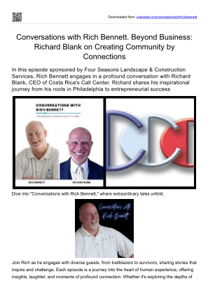 Download Conversations with Rich Bennett. Beyond Business Richard Blank on Creating Community by Connections.pdf for free
