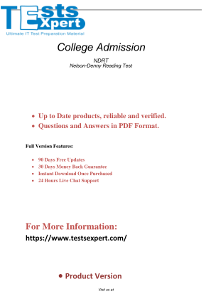 Download Excel on the Nelson-Denny Reading Test with Expert Tips.pdf for free