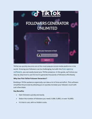 Скачать Grow Your TikTok -  0 to 100k Followers With Free Agency Software - Step by Step Guide in 7 Days.pdf бесплатно