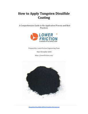 Télécharger How to Apply Tungsten Disulfide Coating - handbook.pdf gratuitement