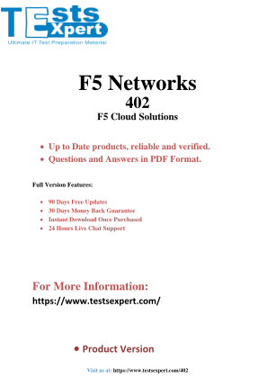 Télécharger Conquer the 402 - F5 Cloud Solutions Exam Success.pdf gratuitement