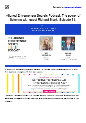 İndir the aligned entrepreneur secrets podcast guest expert Richard Blank Costa Ricas Call Center.pdf ücretsiz