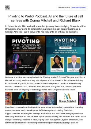 İndir Pivoting to Web3 Podcast. AI and the future of call centres with Donna Mitchell and Richard Blank.pdf ücretsiz