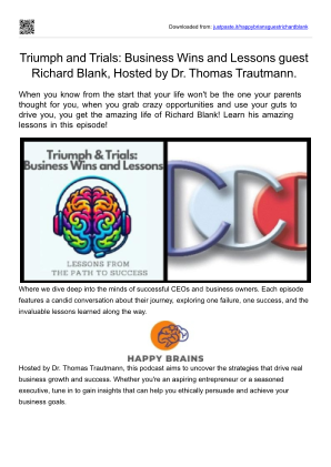 Download Triumph and Trials podcast guest expert Richard Blank Costa Ricas Call center.pptx for free