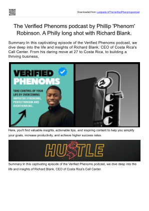 Download Verified Phenoms podcast guest trainer Richard Blank Costa Ricas Call Center.pptx for free
