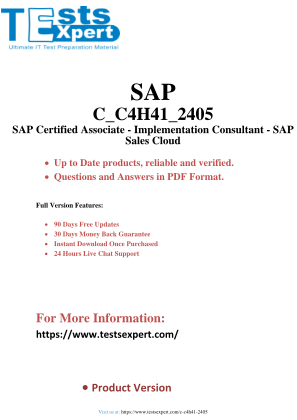 Download SAP Certified Associate - Implementation Consultant - SAP Sales Cloud Exam.pdf for free