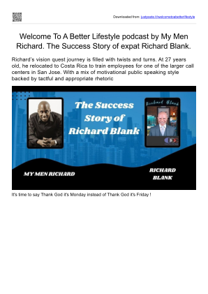 Download Welcome to a better lifestyle outsourcing guest Richard Blank Costa Ricas Call Center. for free