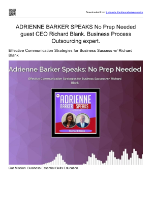 Download Adrienne Barker speaks no prep needed guest Richard Blank Costa Ricas Call Center for free