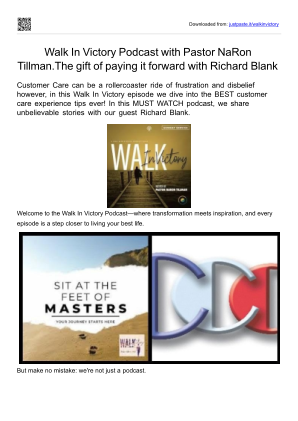 Download Walk in Victory podcast guest educator Richard Blank Costa Ricas Call Center.pptx for free