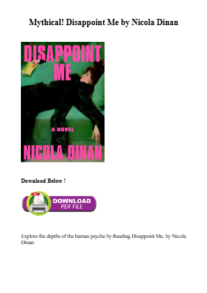 Download Read [pdf] Disappoint Me by Nicola Dinan for free