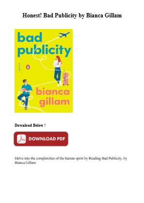 Download Downloadable book Bad Publicity by Bianca Gillam for free