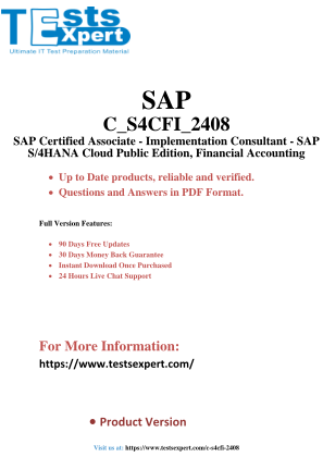 Télécharger Pass the C_S4CFI_2408 SAP S4HANA Cloud Financial Accounting Exam.pdf gratuitement