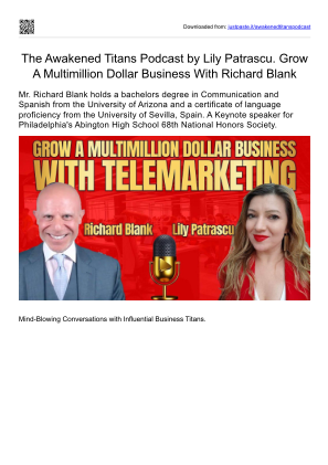 Download The awakened Titans podcast guest Richard Blank Costa Ricas Call Center. for free