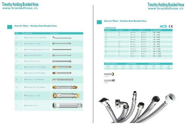 Скачать Flexible Hose For Water.pdf бесплатно
