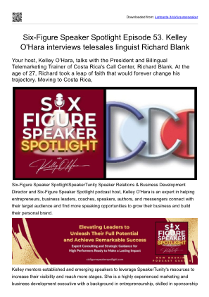 İndir Six-Figure Speaker Spotlight Episode 53. Kelley O'Hara interviews telesales linguist Richard Blank.pdf ücretsiz