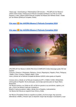 Download [CUEVANA.3]_VER_! Moana 2 (2024) PELÃCULA COMPLETA EN ESPAÃOL Y LATINO GRATIS for free