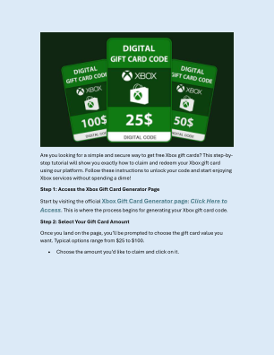 Unduh Free $100 Xbox Gift Card - Step By Step Guide.pdf secara gratis