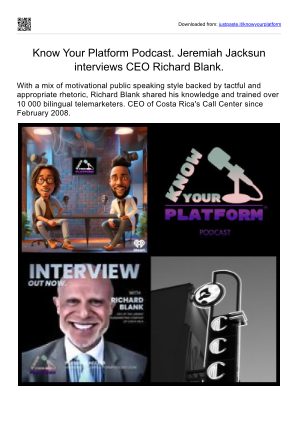 Télécharger Know Your Platform Podcast. Jeremiah Jacksun interviews CEO Richard Blank..pdf gratuitement